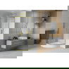 Mexen Rio halfronde douchecabine 80 x 80 cm, transparant, goud + Rio douchebak, wit - 863-080-080-50-00-4710