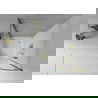 Mexen Rio ronde douchecabine 90 x 90 cm, transparant, goud + Rio douchebak, wit - 863-090-090-50-00-4710