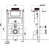 Mexen Tex Air XS-U pneumatic concealed frame for WC - 61850A