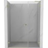Mexen Lunar-B L drzwi prysznicowe uchylne lewe 140 cm, transparent, złote szczotkowane - 832SL-140-050-55-00-L