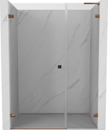 Mexen Lunar-B L lijeva tuš vrata na šarkama 110 cm, prozirna, ružičasto zlato - 832SL-110-050-60-00-L
