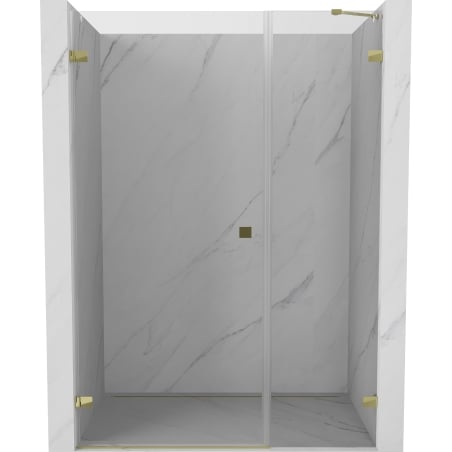 Mexen Lunar-B drzwi prysznicowe uchylne lewe 125 cm, transparent, złote - 832S-125-050-50-00-L