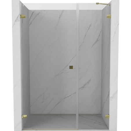 Mexen Lunar-B vasakukäeline hingedega dušiuks 125 cm, läbipaistev, kuldne - 832S-125-050-50-00-L