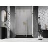 Mexen Lunar-B porte de douche pivotante gauche 130 cm, transparentes, dorées - 832S-130-050-50-00-L