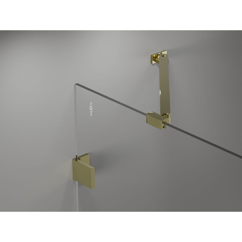 Mexen Lunar-B Pendeltüren für Dusche links 130 cm, transparent, gold - 832S-130-050-50-00-L