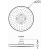 Mexen D-05 Regendusche 22 cm, Chrom/Weiß - 79705-00