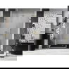 Mexen Lunar-B draaibare douchedeur links 135 cm, transparant, goud - 832S-135-050-50-00-L