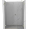 Mexen Lunar-B drzwi prysznicowe uchylne lewe 135 cm, transparent, złote - 832S-135-050-50-00-L
