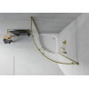 Mexen Rio cabina doccia semicircolare 70 x 70 cm, brina, oro + piatto doccia, bianco - 863-070-070-50-30-4710