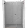 Mexen Lunar-B L dušiukse vasak 140 cm, läbipaistev, roosa kuld - 832SL-140-050-60-00-L