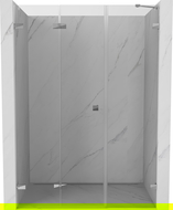 Mexen Lunar-F vouwdeuren links 125 cm, transparant, chroom - 836S-125-050-01-00-L