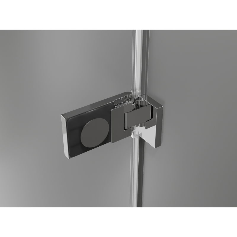 Mexen Lunar-F zložljiva pršna vrata leva 135 cm, prozorna, krom - 836S-135-050-01-00-L