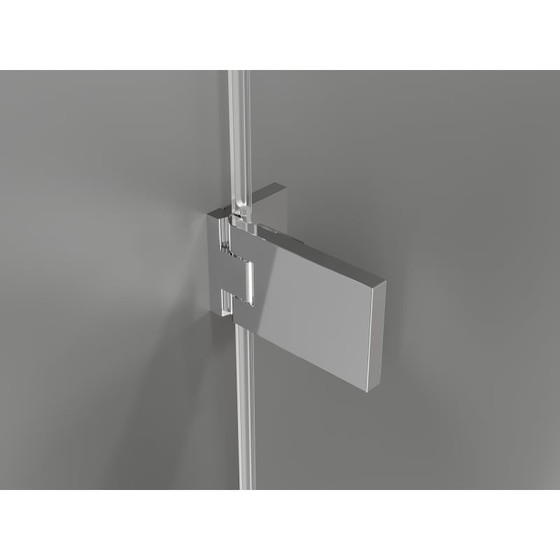 Mexen Lunar-F 140 cm Left Folding Shower Door, Transparent, Chrome - 836S-140-050-01-00-L