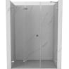 Mexen Lunar-F 140 cm Left Folding Shower Door, Transparent, Chrome - 836S-140-050-01-00-L