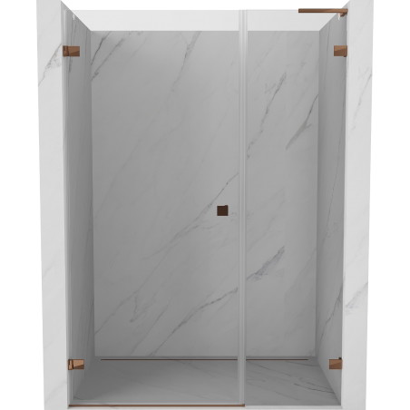 Mexen Lunar-B L vasakpoolne dušiuste 150 cm, läbipaistev, roosa kuld - 832SL-150-050-60-00-L
