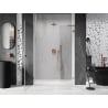 Mexen Lunar-B L left swing shower door 150 cm, transparent, rose gold - 832SL-150-050-60-00-L