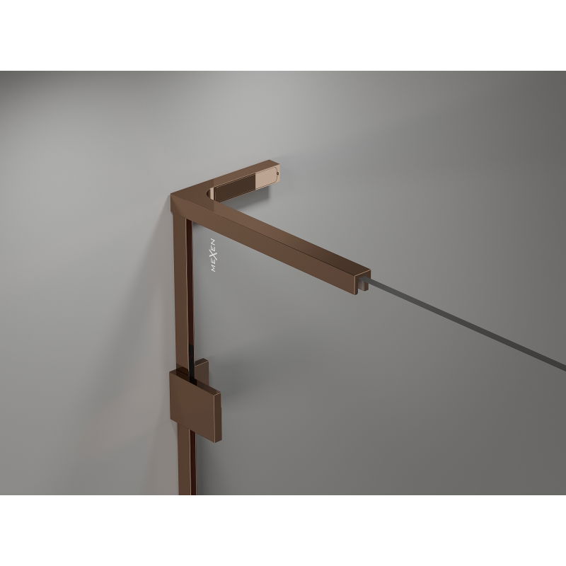 Mexen Lunar-B L draaideur douchedeur links 150 cm, transparant, roze goud - 832SL-150-050-60-00-L