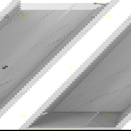 Mexen Lunar-B Schwenktür Duschwand links 145 cm, transparent, gold - 832S-145-050-50-00-L