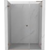 Mexen Lunar-B L left hinged shower door 115 cm, transparent, brushed copper - 832SL-115-050-65-00-L