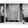 Mexen Lunar-B left hinged shower door 110 cm, transparent, brushed gold - 832S-110-050-55-00-L
