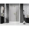 Mexen Lunar-B left hinged shower door 110 cm, transparent, brushed gold - 832S-110-050-55-00-L