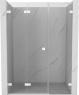 Mexen Lunar-F vouwdeuren voor douche links 115 cm, transparant, wit - 836S-115-050-20-00-L