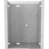 Mexen Lunar-F drzwi prysznicowe składane lewe 135 cm, transparent, białe - 836S-135-050-20-00-L