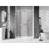 Mexen Lunar-F porte de douche pliante gauche 135 cm, transparent, blanc - 836S-135-050-20-00-L