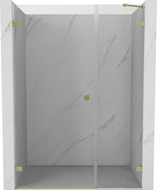 Mexen Lunar-B porta de duche pivotante esquerda 120 cm, transparente, dourado escovado - 832S-120-050-55-00-L