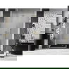 Mexen Lunar-B linke schwenkbare Duschabtrennung 135 cm, transparent, gold gebürstet - 832S-135-050-55-00-L