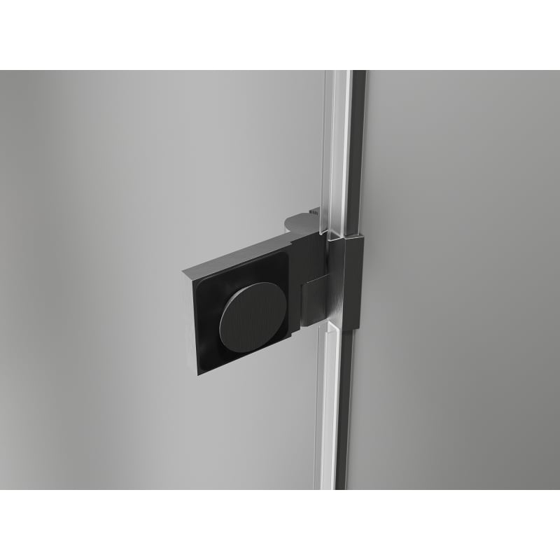 Mexen Lunar-B L porta doccia a battente sinistra 125 cm, trasparente, grigio canna di fucile spazzolato - 832SL-125-050-66-00-L
