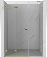 Mexen Lunar-F puerta de ducha plegable izquierda 115 cm, transparente, dorada - 836S-115-050-50-00-L