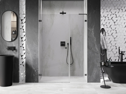 Mexen Lunar-B L porte de douche pivotante gauche 130 cm, transparent, gris canon brossé - 832SL-130-050-66-00-L