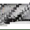 Mexen Lunar-B L douchedeur draaiend links 130 cm, transparant, geborsteld gun gray - 832SL-130-050-66-00-L