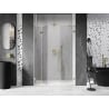 Mexen Lunar-F Left Folding Shower Door 115 cm, Transparent, Brushed Gold - 836S-115-050-55-00-L