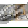 Mexen Rio Duschkabine quadratisch 80 x 80 cm, matt, gold + Rio Duschwanne, weiß - 860-080-080-50-30-4510