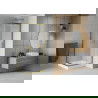 Mexen Rio Duschkabine quadratisch 80 x 80 cm, matt, gold + Rio Duschwanne, weiß - 860-080-080-50-30-4510