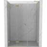 Mexen Lunar-F porte de douche pliantes gauche 150 cm, transparent, or brossé - 836S-150-050-55-00-L