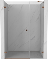 Mexen Lunar-B draaideur douchedeur links 115 cm, transparant, roze goud - 832S-115-050-60-00-L