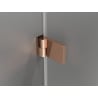 Mexen Lunar-B left hinged shower door 115 cm, transparent, rose gold - 832S-115-050-60-00-L