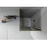 Mexen Rio square shower cabin 80 x 80 cm, graphite, gold + Rio shower tray, white - 860-080-080-50-40-4510