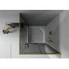 Mexen Rio square shower cabin 90 x 90 cm, graphite, gold + Rio shower tray, white - 860-090-090-50-40-4510