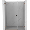 Mexen Lunar-B dušiuksed vasakule avanevad 150 cm, läbipaistev, roosa kuld - 832S-150-050-60-00-L