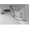 Mexen Rio semi-circular shower cabin 70 x 70 cm, frost, black + tray, white - 863-070-070-70-30-4710