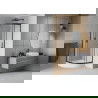 Mexen Rio cabine de douche semi-circulaire 80 x 80 cm, givrée, noire + receveur Rio, blanc - 863-080-080-70-30-4710