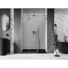 Mexen Lunar-F folding left shower door 145 cm, transparent, brushed copper - 836S-145-050-65-00-L