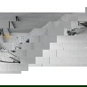 Mexen Rio douchecabine halfrond 90 x 90 cm, ijsbloem, zwart + Rio douchebak, wit - 863-090-090-70-30-4710
