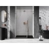 Mexen Lunar-B porte de douche pivotante gauche 130 cm, transparent, cuivre brossé - 832S-130-050-65-00-L