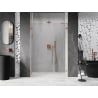 Mexen Lunar-B porte de douche pivotante gauche 130 cm, transparent, cuivre brossé - 832S-130-050-65-00-L