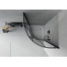 Mexen Rio Duschkabine halbrund 70 x 70 cm, grafit, schwarz + Duschwanne Rio, weiß - 863-070-070-70-40-4710